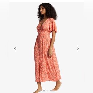 Billabong Floral Orange Maxi Dress